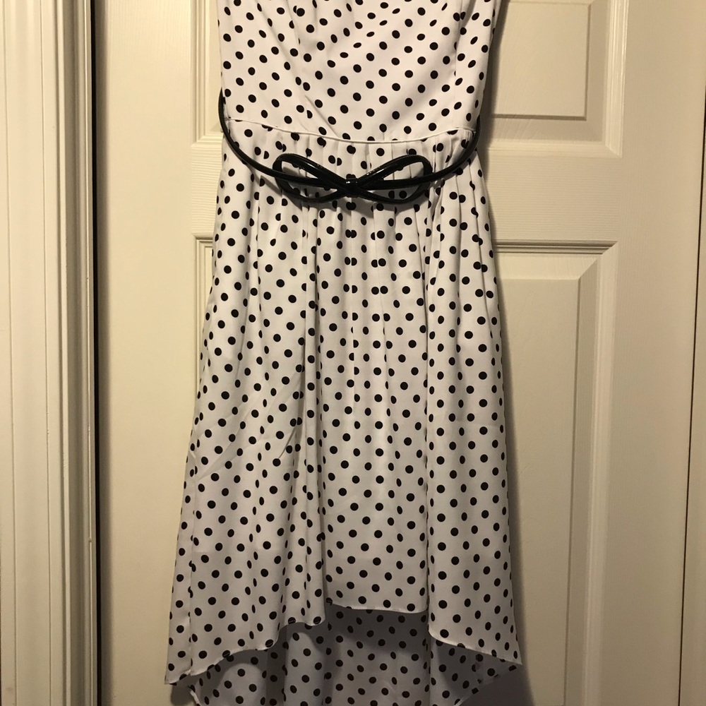 Adorable black and white polka dot dress